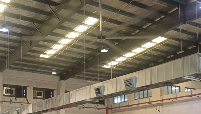 高大空间厂房降温通风必备，翰泰通工业大风扇
