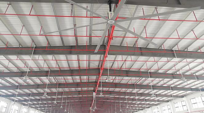 铁皮房车间安装工业大风扇降温